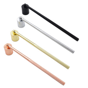 Bâton d'extinction de bougie en acier inoxydable, coupe-mèche sans fumée, finition dorée, chromée, or rose, noire - Product Image 1