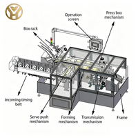 Machine d'emballage automatique pour boîtes de nourriture : fromage, chocolat, biscuits, barres chocolatées, céréales, café, thé, jus en poudre