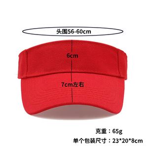 Gorra de béisbol personalizada ajustable sin parte superior, visera deportiva de poliéster para verano, sombrero de sol para playa y exteriores - Product Image 3