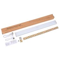 Lumière LED magnétique rechargeable par USB de 40 cm avec 68 LED, capteur de mouvement, DC5V 12V, en aluminium et PC, adhésive, pour sous-meuble