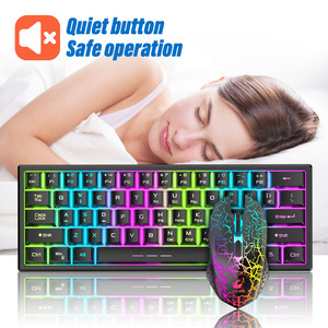 61 tasti 60% meccanico ricaricabile <span class=keywords><strong>tastiera</strong></span> senza fili con <span class=keywords><strong>Mouse</strong></span> Pad Bundle illuminato <span class=keywords><strong>Set</strong></span> di <span class=keywords><strong>tastiera</strong></span> <span class=keywords><strong>e</strong></span> <span class=keywords><strong>Mouse</strong></span> - Product Image 4