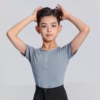 Chemise latine blanche à manches longues danse de salon moderne tenue de danse professionnelle Cha Cha Tango pantalon de danse pour garçons