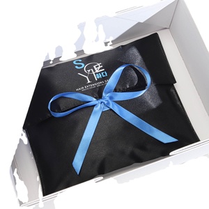 Pochette en satin de haute qualité pour pinceaux de maquillage, foulards, extensions de cheveux, emballage personnalisé avec logo, sac cadeau en satin - Product Image 3