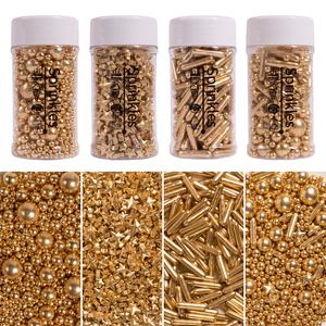 Paillettes métalliques solides professionnelles en bouteille (100g) pour la décoration de gâteaux de <span class=keywords><strong>mariage</strong></span> et de desserts de luxe - Product Image 3