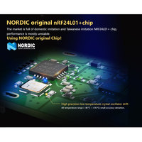 Contrôleur SPI 100 mW nrf24l01 pa sans fil, module émetteur-récepteur sans fil 2,4 GHz