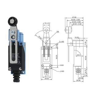 ก้านโยกหมุนปรับได้ KZ-8108ใหม่ดั้งเดิมสวิตช์จำกัดกันน้ำ250V <span class=keywords><strong>AC</strong></span> สวิตช์จำกัด10A สวิตช์ไมโคร - Product Image 5