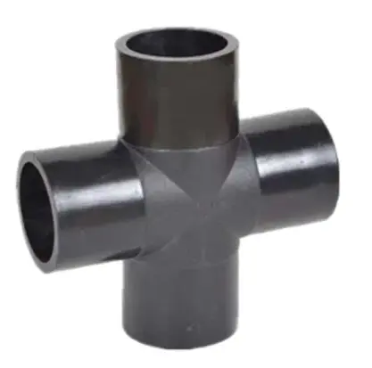 PE100 Hdpe Pipe Butt Fusion PN10 PN16 Pipe Fittings Four Tee Hdpe Pipe Equal Cross