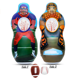 Inflatable Double-Sided <strong>Baseball</strong> &amp; Football Target Set Blow up Toy with <strong>Soft</strong> Football, <strong>Baseball</strong> &amp; Inflatable Bat Fun <strong>Toss</strong> Games - Product Image 2