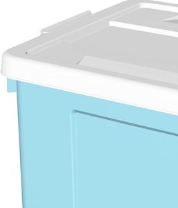 Large Capacity Stackable PP <b>Storage</b> Boxes <b>Bins</b> Lid Handle Portable 5 Sizes Set Nordic Household Clothing Organizer Eco-Friendly - Product Image 4