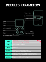 Console portable DATA FROG RG36 64G avec éclairage RVB, lecteur vidéo de poche, compatibilité 21 émulateurs, ARK 2.0 filaire SNES GB GBC MD