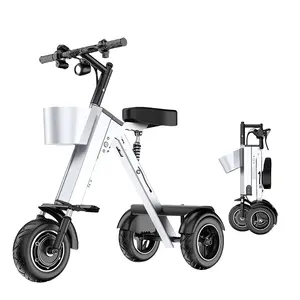 Scooter électrique portatif se pliant léger superbe d'alliage d'aluminium de scooter de 3 roues