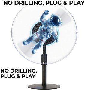 Proyector Holográfico de 22 cm con WiFi, Control Remoto por Aplicación, Bluetooth, Pantalla LED 3D para Publicidad en Tiendas - Product Image 2