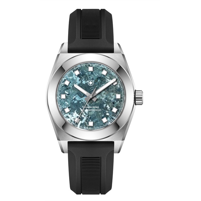 Women's Business Style Titanium Quartz Watch with Silicone Band Sapphire Crystal Dial Pointer Display 20ATM Waterproof