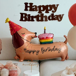 Globo de Aluminio con Forma de <span class=keywords><strong>Salchicha</strong></span> Marrón Mate, Globo de Perrito para Decoración de Fiestas de Cumpleaños - Product Image 4