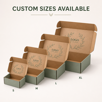 Boîte d'expédition en carton ondulé kraft avec logo personnalisé, écologique, en carton recyclé, pliable, pour emballage cadeau
