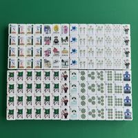 Alas Mahjong Gaya Lapangan Golf Masters, Pola Bunga Hijau, Area Persilangan Charleston, Logo Kustom OEM Grosir