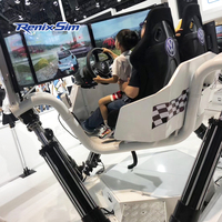 Renixsim Car Driving Simulator Equipment 6 Dof Racing Simulator Sim Racing Oem con 3 pantallas