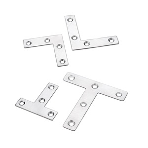 Sujetador de acero inoxidable en forma de T Conector de muebles multiusos Soporte de hierro de ángulo recto para cocina Sala de estar - Product Image 2