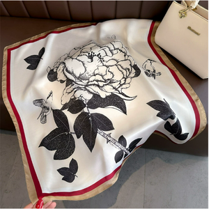 ผ้าโพกหัวหลากสี2025ผู้หญิงผ้าพันคอผ้าไหมใช้ขนาด70ซม - Product Image 5