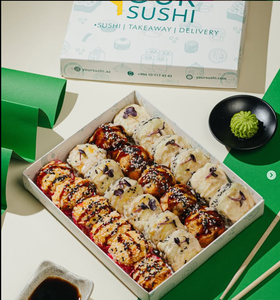 Boîte de papier recyclable biodégradable de logo d'impression personnalisée idéale pour emballage de Gyoza de rouleaux de <span class=keywords><strong>printemps</strong></span> vietnamiens de bol de <span class=keywords><strong>poke</strong></span> - Product Image 2