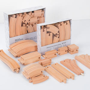 Pack d'extension de circuit de voitures en bois, jouet éducatif à assembler pour enfants, échelle 1:5, pour garçons de 4 à 6 ans, compatible avec les circuits - Product Image 2