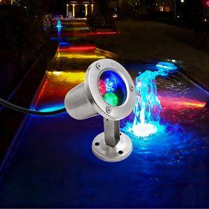 La <span class=keywords><strong>piscine</strong></span> ronde LED RGBW fabriquée en Chine allume le projecteur de fontaine de danse d'eau classé IP68 pour l'éclairage sous-marin de petites fontaines - Product Image 1