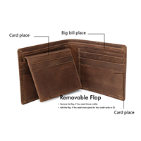 Dompet kulit PU asli, dompet kulit PU asli, gaya bisnis, modis, penutup lipat, kanvas, hadiah terbaik untuk