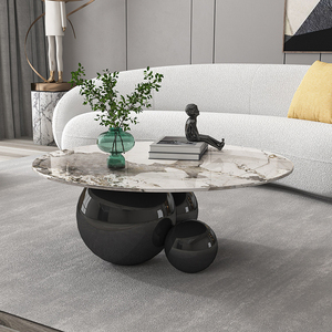 <span class=keywords><strong>Tavolino</strong></span> <span class=keywords><strong>Rotondo</strong></span> da Salotto ATUNUS Postmoderno Moderno di Lusso in Acciaio Inossidabile Oro Argento o Nero per Arredamento Hotel - Product Image 2