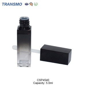 Tube de brillant à lèvres vide de 5 ml en gros, conteneur carré en plastique noir dégradé avec bouchon à vis, emballage pour brillant à lèvres - Product Image 4