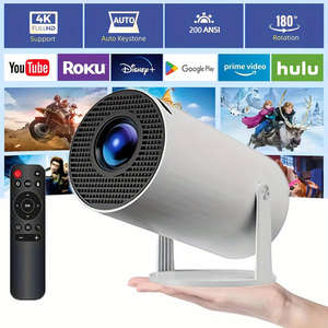 Projecteur portable à mise au point automatique HD 1080P 4K Android 11 Smart Cinema WIFI et Bluetooth Haute Définition - Product Image 2