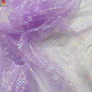 Lấp lánh Nàng Tiên Cá Đuôi ảo ảnh Ombre óng ánh vải tuyn ren vải với in cá Quy mô lưới vải cho tutu Váy trẻ em váy - Product Image 2
