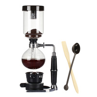 Coffret Cadeau Cafetière Siphon Style Européen – Kit de Préparation Manuelle du Café en Verre avec Moulin Intégré pour la Maison