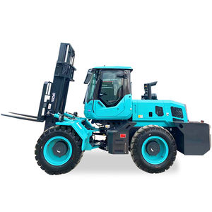 Carretilla elevadora diésel todoterreno agrícola de 4 ruedas 2 WD de alta calidad, carretilla elevadora para terreno áspero de 4 toneladas y 5 toneladas con neumático sólido - Product Image 3