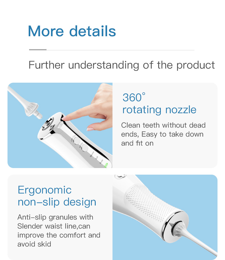 Original Factory Water Dental Jet Pik Cordless Water Flosser Portable Oral Irrigator Waterpick Teeth Cleaner Oral Irrigation Kit