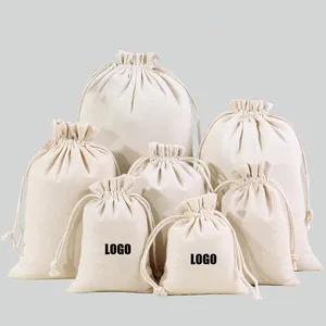 Bolsas de regalo de algodón personalizadas, bolsa de tela para zapatos, bolsos de lona con cordón, bolsas de almacenamiento con cordón, bolsas de joyería a prueba de polvo