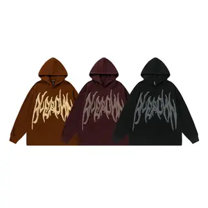 Phong Cách Đường Phố Người Đàn Ông Của Hoodies Logo Tùy Chỉnh Puff In Áo Hoodie Thoải Mái Hoodies Biểu Tượng Tùy Chỉnh