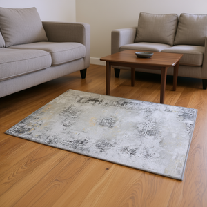 DB Naar Polyester <b>Thin</b> 2x3 Rectangle Abstract Modern Low-Pile Machine Washable Non-Slip Living Room Area <b>Rug</b> - Product Image 2