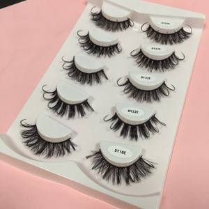Vente en gros de faux cils humains Cils 20mm Lash Fluffi Pestaas Strip Natural Russian Faux Mink Lashes Wholesale Eyelash Mink - Product Image 6