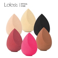 Lalasis nouvelle poudre de maquillage éponge bouffée de gros sans latex beauté oeuf noir éponge portable