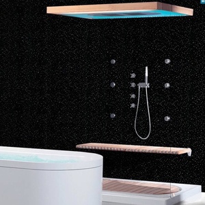 Gran oferta del Reino Unido, 1 metro de ancho, Galaxy Black, <span class=keywords><strong>pared</strong></span> húmeda, <span class=keywords><strong>PVC</strong></span> de <span class=keywords><strong>baño</strong></span> de panel de <span class=keywords><strong>pared</strong></span>, <span class=keywords><strong>revestimiento</strong></span> y panel de <span class=keywords><strong>pared</strong></span> de Ducha - Product Image 1