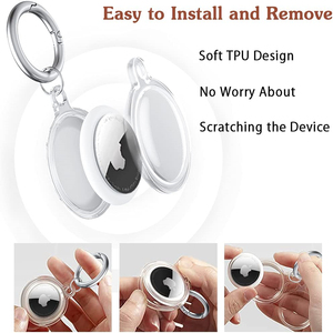 Tituo Trong Suốt TPU Hiệu Suất Cho Không Khí Tag Keychain Chủ Trường Hợp <span class=keywords><strong>4</strong></span> Gói Không Thấm Nước Airtag Trường Hợp - Product Image 5