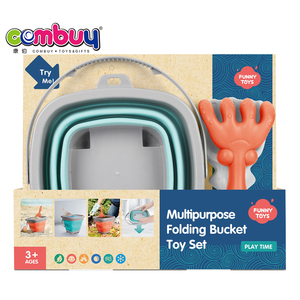 Jeu de plage d'été en plein air, 3 pièces, jouet pliable, seau à sable pour enfants - Product Image 6
