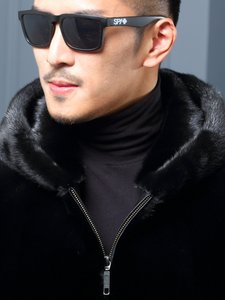 <span class=keywords><strong>Cappotto</strong></span> Corto da <span class=keywords><strong>Uomo</strong></span> in <span class=keywords><strong>Visone</strong></span> 2025 con Cerniera e Cappuccio, Nuova Giacca Invernale in Pelliccia di <span class=keywords><strong>Visone</strong></span> - Product Image 4