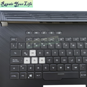 Teclado Retroiluminado RGB LA Latin de 8 Pines para Portátil <span class=keywords><strong>Asus</strong></span> <span class=keywords><strong>ROG</strong></span> <span class=keywords><strong>Strix</strong></span> <span class=keywords><strong>G531GT</strong></span> 0KNR0-4610LA00 90NB01L3-R31LA0, Reposamuñecas Negro - Product Image 2