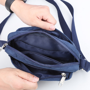 Travel Canvas Shoulder Bag Large Capacity Zipper Closure Multi Functional <b>Chest</b> Waist Bag For Men Women Leisure Travel - Product Image 1