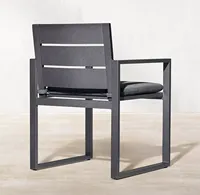 Fauteuil d'extérieur en métal AEGEAN, idéal pour balcon, couloir, terrasse de villa, café – Chaise de salle à manger en aluminium – Vente chaude usine