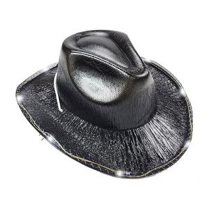 Nuevo Sombrero de Vaquero Morado Colorido para Fiesta de Carnaval de Halloween con Luz, Modelo de Sombrero Láser Rosa de Estilo Occidental Colorido con Efecto de Ilusión - Product Image 3