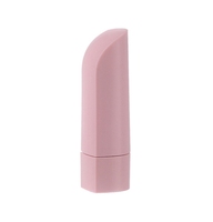 Tube de baume à lèvres magnétique en forme de pouce en ABS rose mat pour cosmétiques matériau d'emballage plat