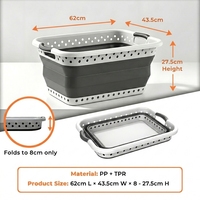 Panier à linge pliable de grande capacité en PP et TPR, 45L, pour le rangement des vêtements et de la literie