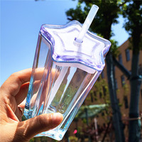 Einzigartige verträumte Sternenhimmel-Glass chale mit Deckel und Strohhalm für Dankeschön/Weihnachten/Urlaub/Hochzeit Rückgabe/Geburtstags geschenk für Männer/Frauen